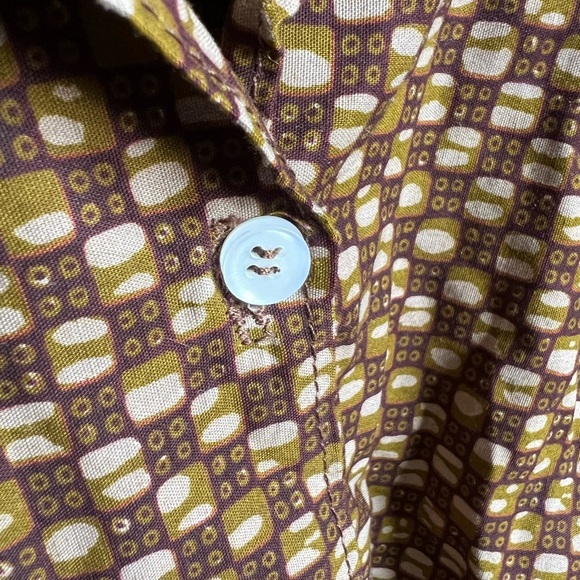 Elegant Brown Polka Dot Long Sleeve Dress - Picture 4 of 8